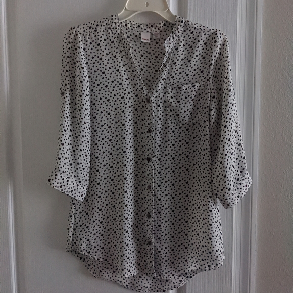 White and Black Blouse Size Small - Picture 5 of 5